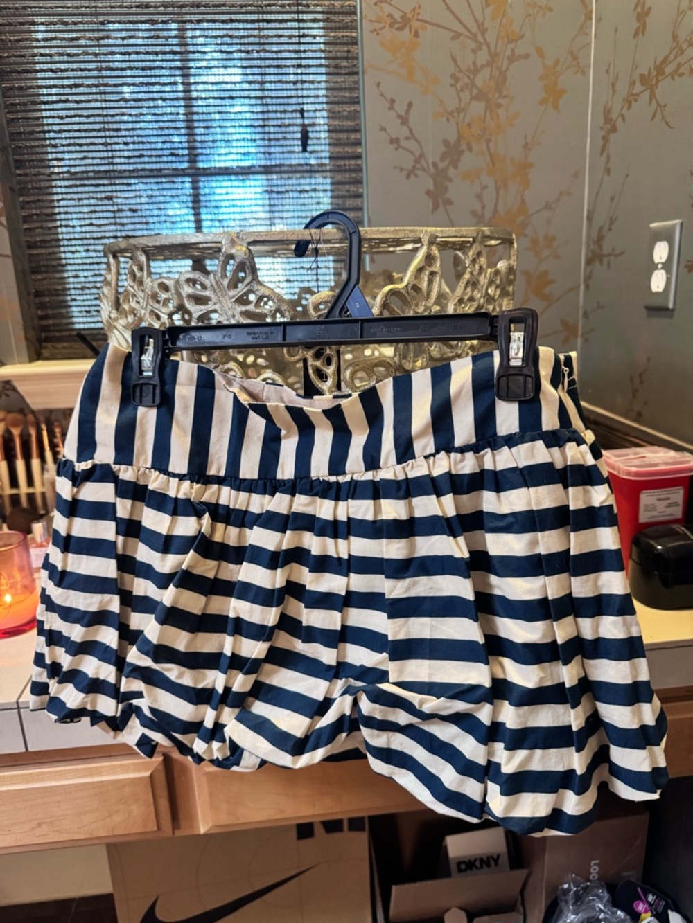 FARM Rio Navy and Ivory Striped Mini Skirt - Picture 3 of 5